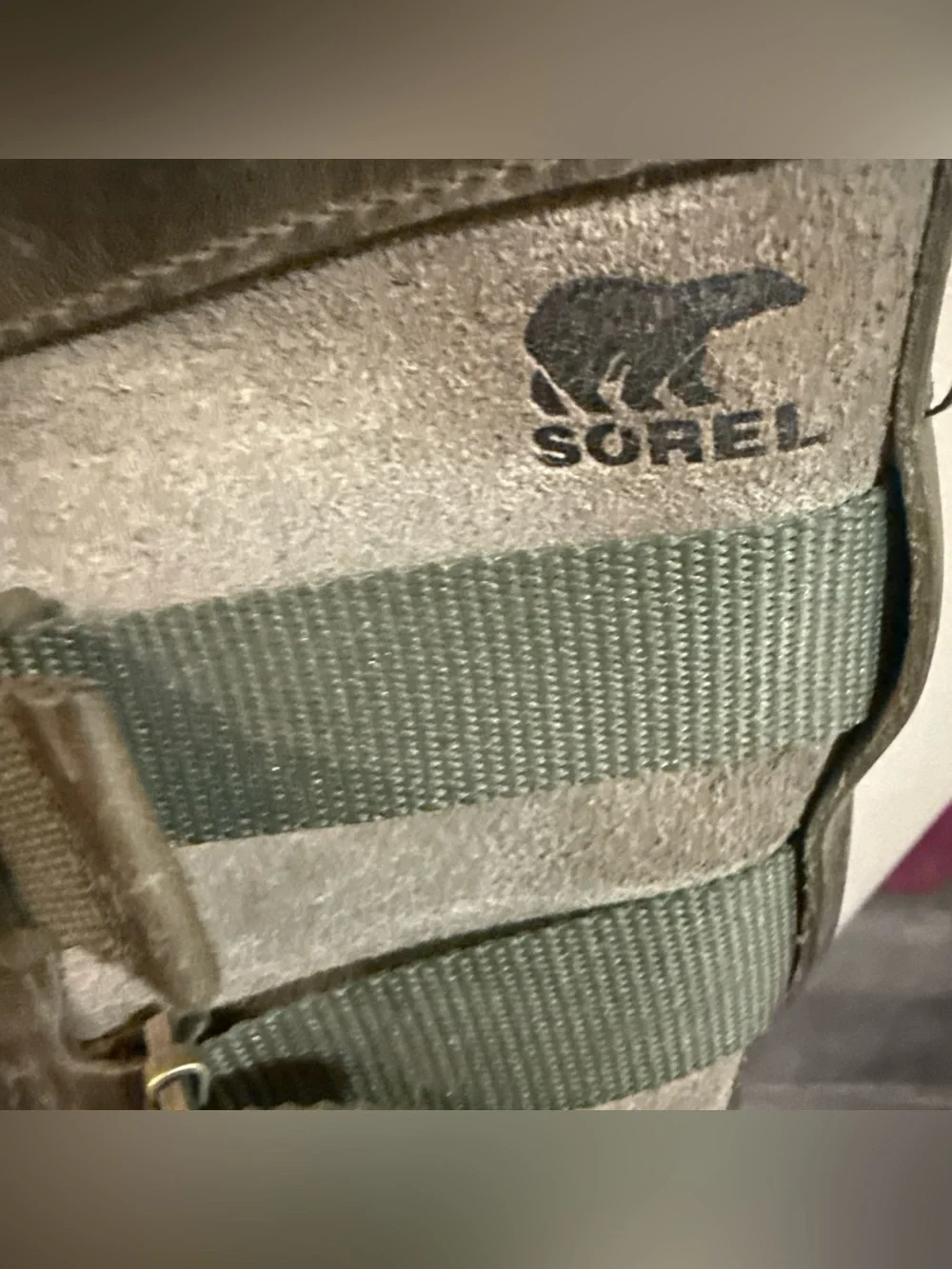 Sorel Carly II Suede Conquest Olive and Navy Lace-Up Waterproof Duck Boots